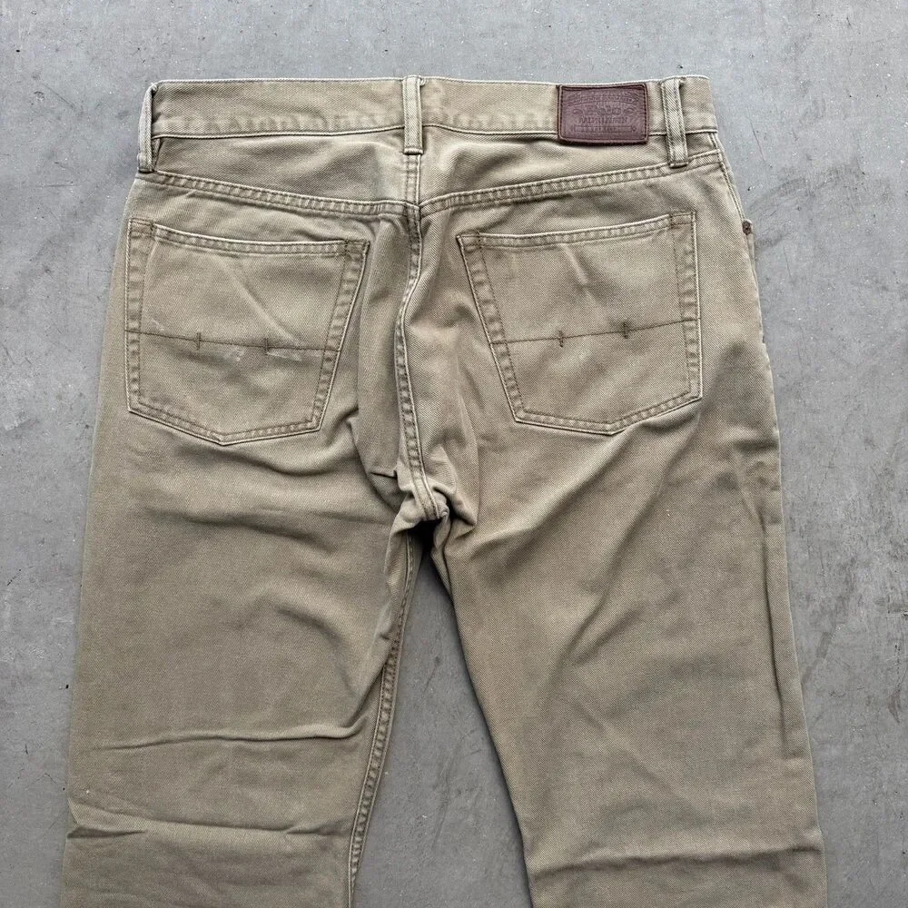 Polo Ralph Lauren Chino Pants Mens 32 x 33 Brown Cotton Twill Preppy 5 Pocket